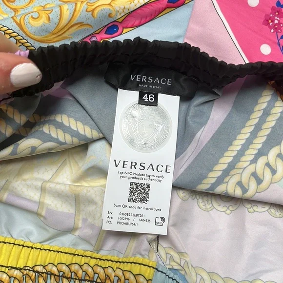 Versace Pink and Purple stretchy Shorts - Picture 4 of 4